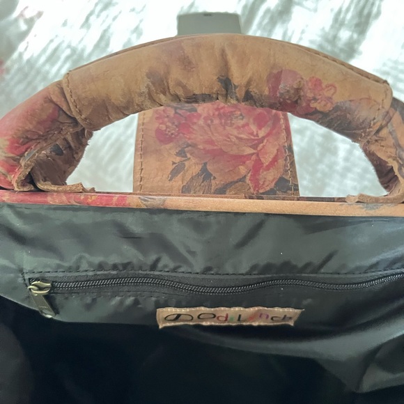 Like New Odi Lynch Medium Large Doctor Bag w/ Strap in Floral Print Leather No14 - Picture 11 of 13